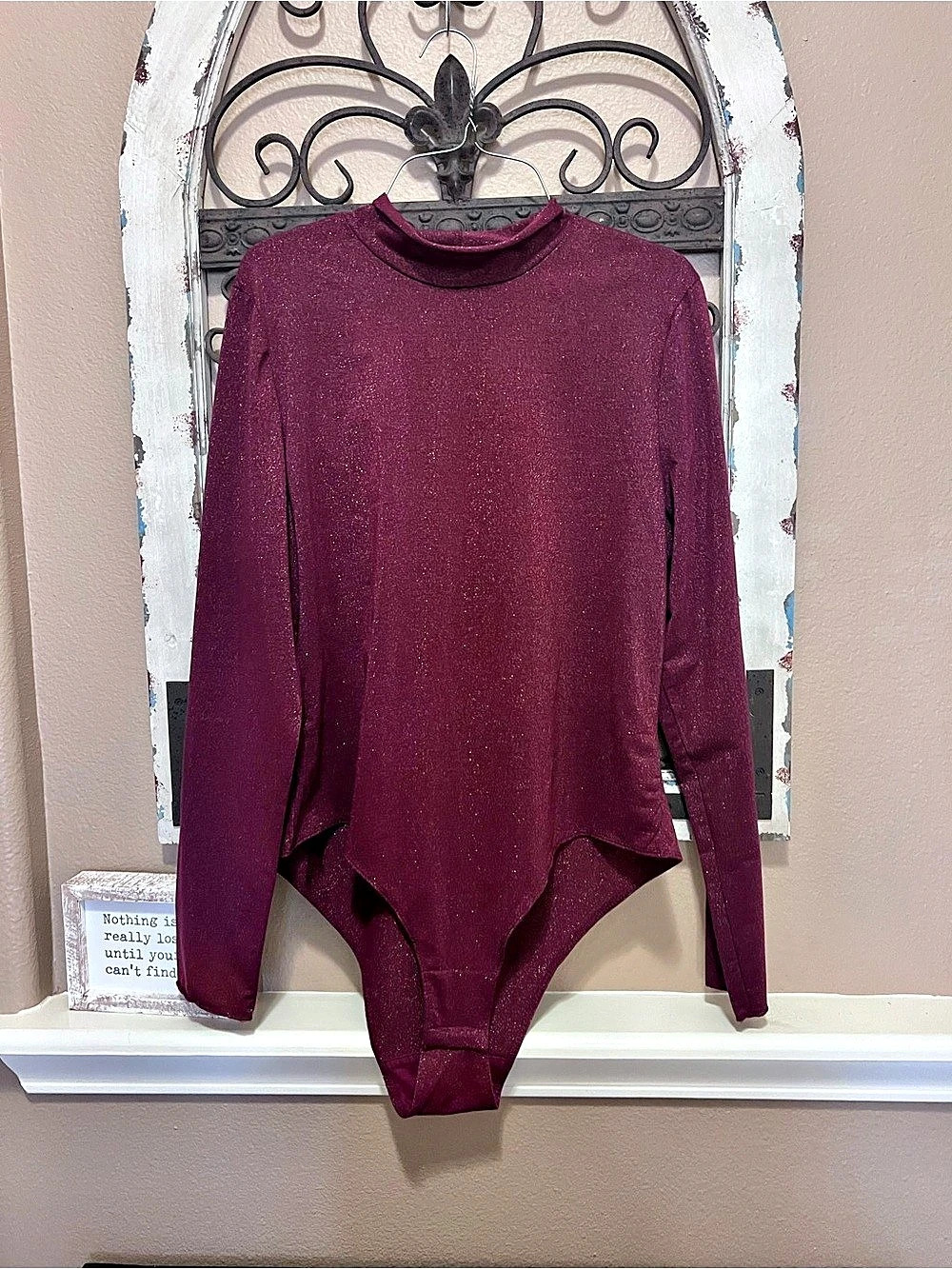 Anthropologie Daily Practice by Anthropologie Shimmer Open-Back Bodysuit Shimmer